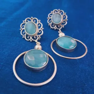 Turquoise Monalisa Stone Dangle