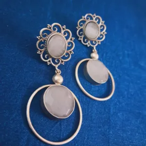 White Monalisa Stone Dangle